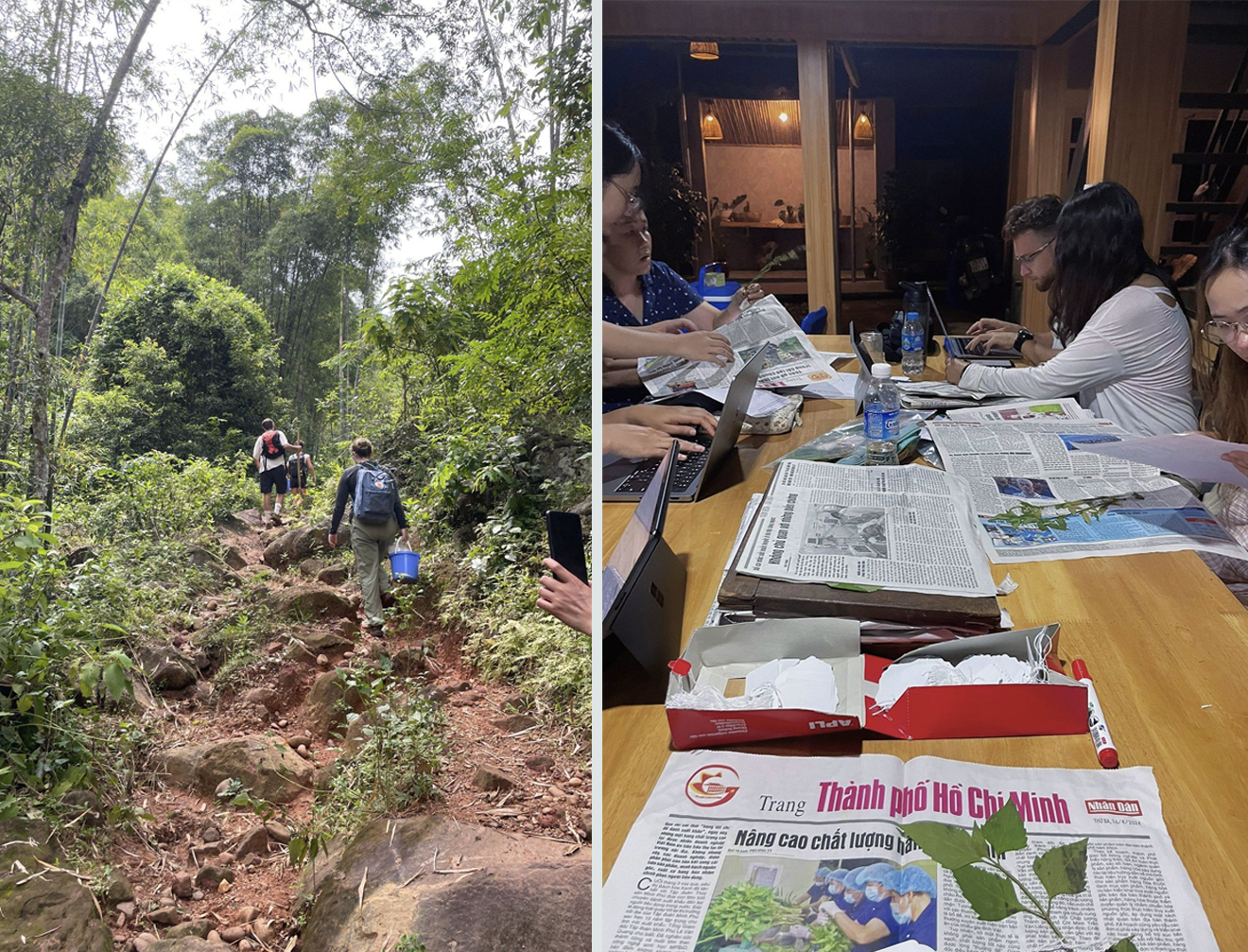 Terrain work and evening Lab work © SUSDEV