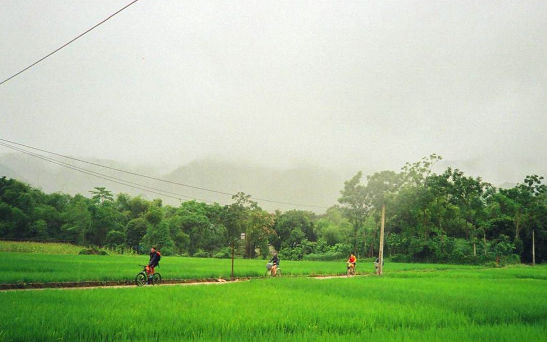 On our way to the next sampling location. © SUSDEV